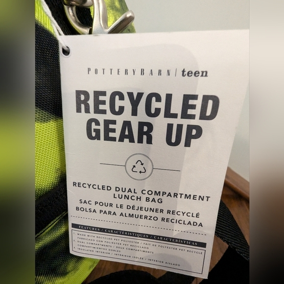 Pottery Barn Teen Lunch Kit Gear Up Santa Cruz Tie Dye dual compartment Bag New! - Picture 4 of 7